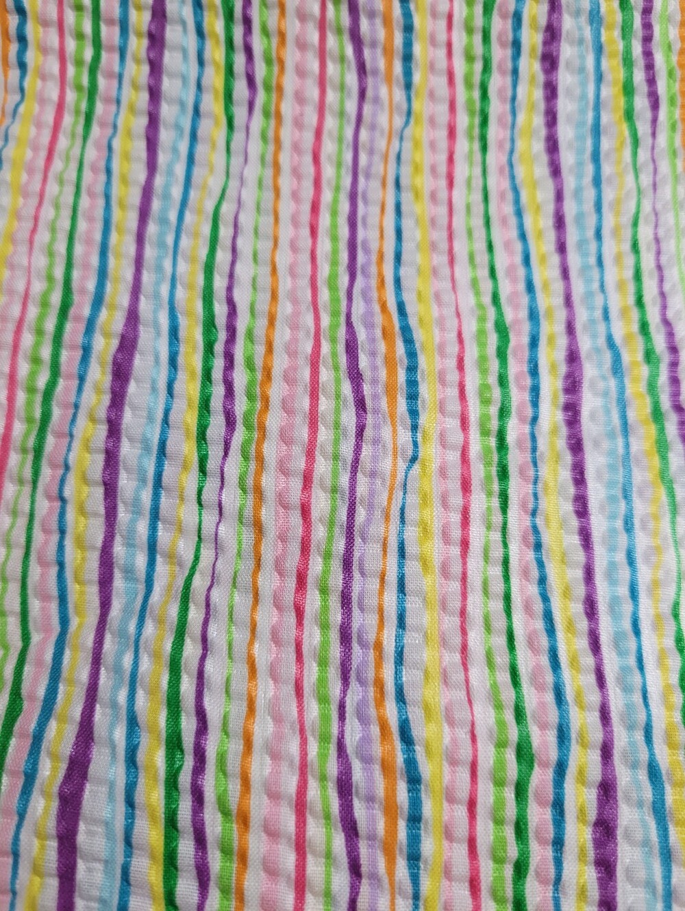 Springs Industries Multicolor Striped Seersucker Fabric 1 Yard (1525)